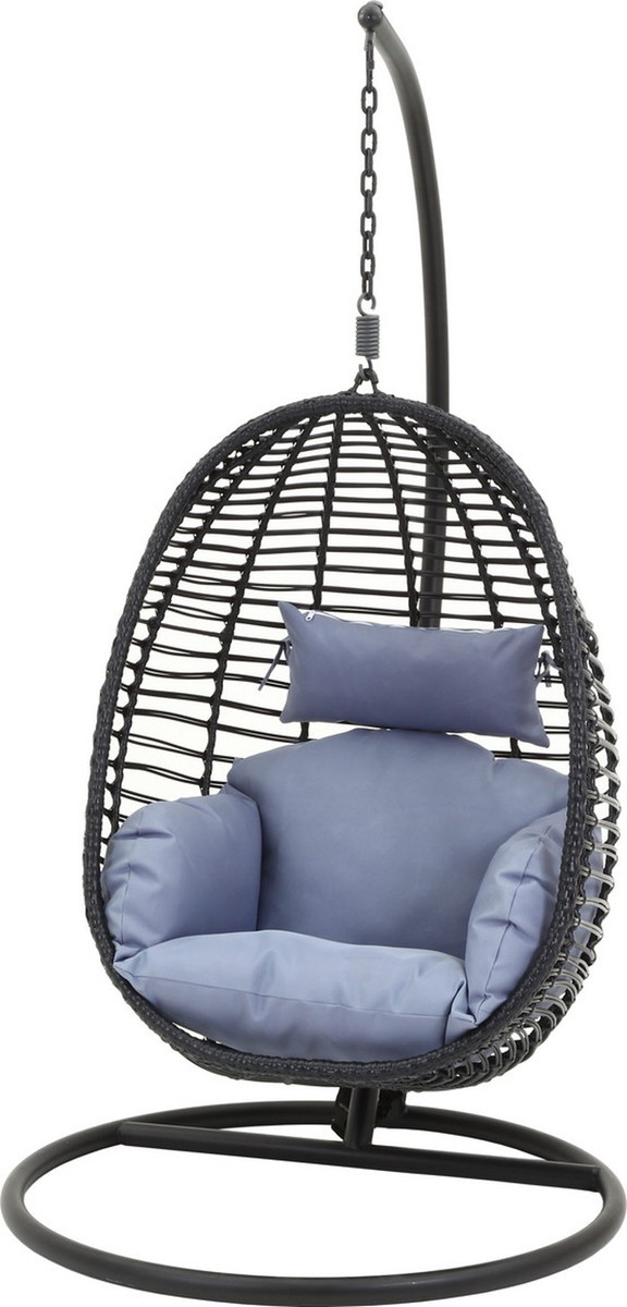 楽天市場】【I】不二貿易 ハンギングチェア 16003 ブラック 吊り下げ式