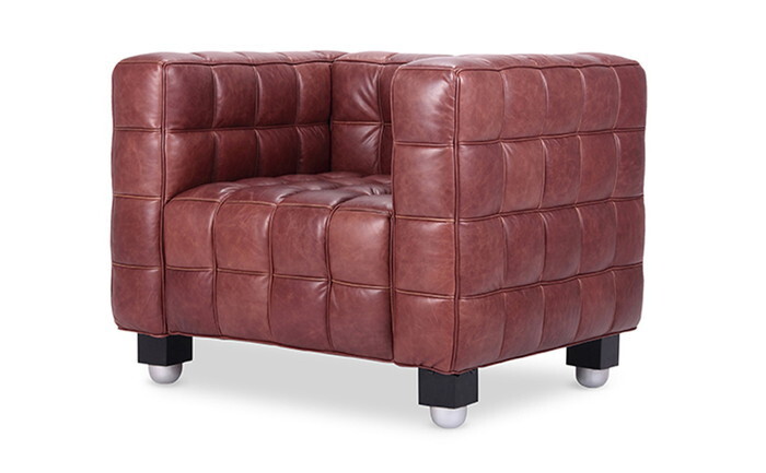 ヨーゼフ・ホフマン クーブス ソファ 1P KUBUS Sofa 1P セミアニリンレザー 本革 3年保証付 デザイナーズ ジェネリック家具 リプロダクト inv-8014ba-semi ソファ ソファ ソファベッド 送料無料 北欧 モダン 家具 インテリア ナチュラル テイスト 新生活 オススメ お