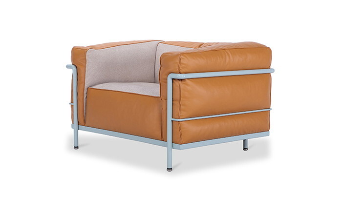 【フレームカラー選択可】 LC3 グランドコンフォート ソファ 1P LC3 Grand Confort Sofa 1P 外側 セミアニリンレザー 本革 内側 ファブリックA 3年保証付 デザイナーズ ジェネリック家具 リプロダクト inv-9333ba ソファ ソファ ソファベッド 送料無料 北欧 モダン｜家具・インテリアのジェンコ