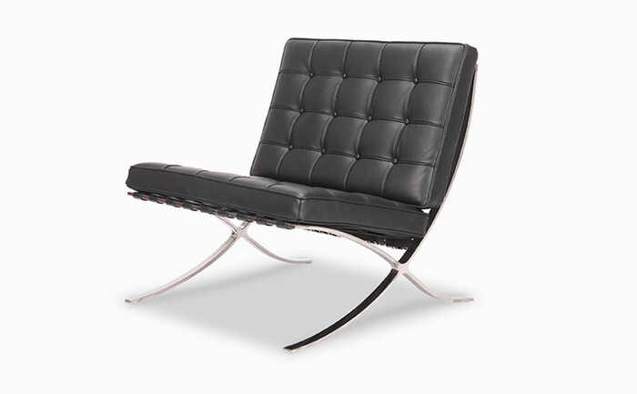 ミース・ファン・デル・ローエ バルセロナ チェア BARCELONA Chair セミアニリンレザー 本革 3年保証付 デザイナーズ ジェネリック家具 リプロダクト inv-8001ba-semi ソファ ソファ ソファベッド 送料無料 北欧 モダン 家具 インテリア ナチュラル テイスト 新生活