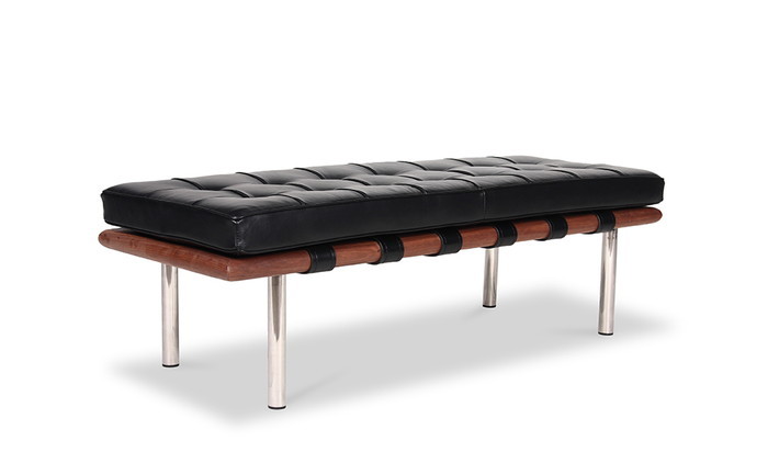 ミース・ファン・デル・ローエ バルセロナ ベンチ 2P BARCELONA Bench 2P オイルドレザー 本革 3年保証付 デザイナーズ ジェネリック家具 リプロダクト inv-8004bol-oil ソファ ソファ ソファベッド 送料無料 北欧 モダン 家具 インテリア ナチュラル テイスト 新生