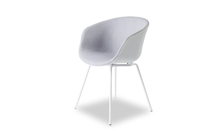 モーブ ダイニング チェア スチールレッグ ハーフカバー MAUVE Dining Chair SteelLeg HalfCover シェル 白 黒 内側 ファブリック 3年保証付 デザイナーズ ジェネリック家具 リプロダクト inv-665h-qe ダイニングチェア イス チェア 送料無料 北欧 モダン 家具 イン