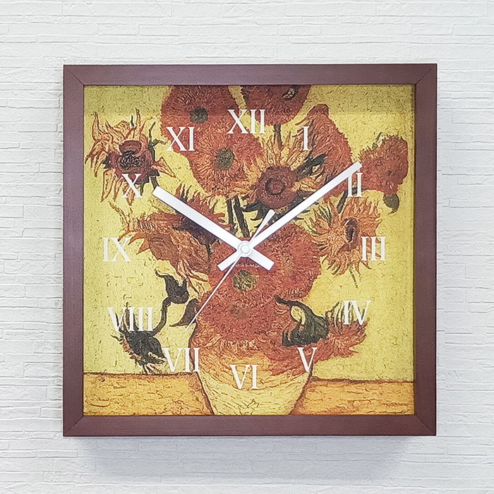 Masterpiece Clock 傑作時辰儀 Vincent Willem van Gogh ゴッホ ひまわり CN-1001BR 屋台骨色合い 赤銅色 W265×H265×D45粍 バス発着場 喫茶店 待ち合い室 待ち合い室 泊まり 法人 kar-11655603s3 掛け インテリア・寝具・収納-掛け時計-置き時計・掛け時計