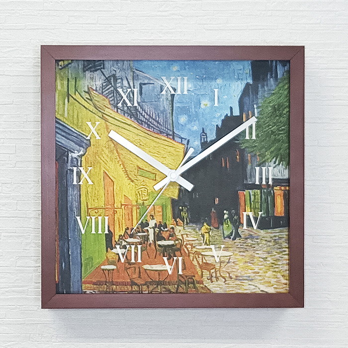 Masterpiece Clock 傑作時辰儀 Vincent Willem van Gogh ゴッホ 夜のカフェテラス CN-1003BR 屋台骨色合い 赤銅色 W265×H265×D45粍 バス発着場 喫茶店 待ち合い室 待ち合い室 泊まり 法人 kar-11655605s3 掛け時計-置き時計・掛け時計-インテリア・寝具・収納