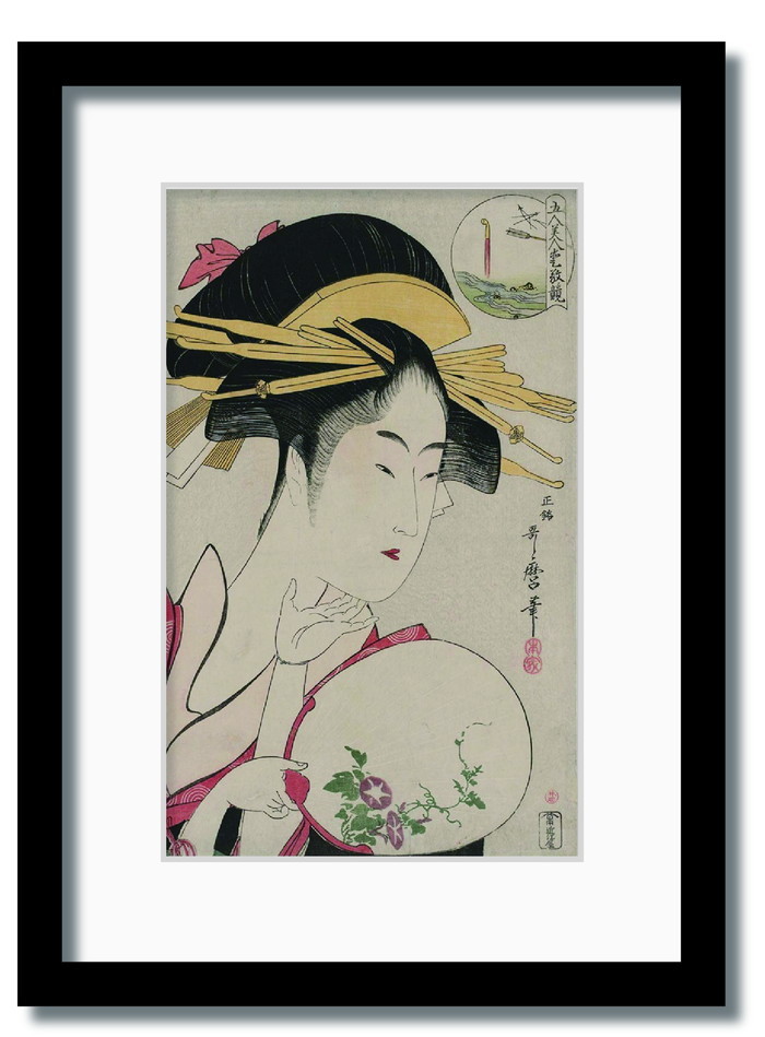 掛軸 藍川 立姿美人図 サイン・落款あり 普段掛け 年中掛け 浮世絵 美人画 掛軸 藍川 立姿美人図 サイン・落款あり 普段掛け 年中掛け