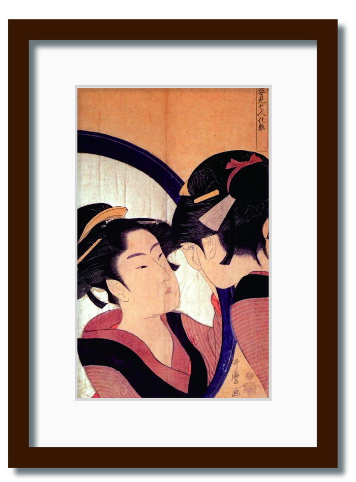 昭和レトロ 日本画 浮世絵 美人画 パネル アート 絵画 額縁 額装 壁掛け飾り Amazon.co.jp: 装飾画 日本伝統文化 官女図 きれいな浮世絵 モダン