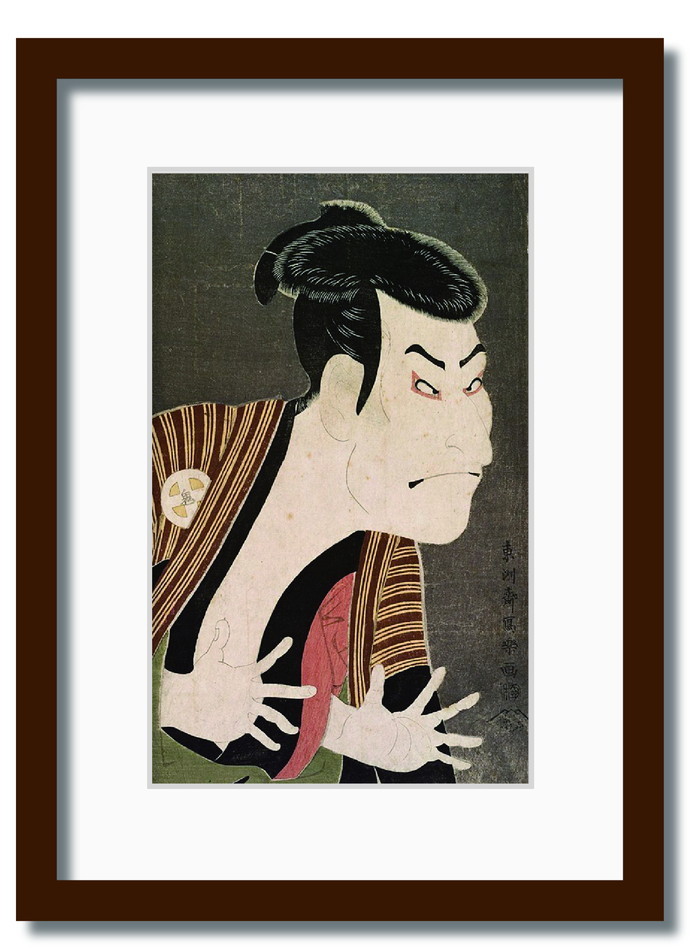 送料無料☆絵画☆東洲斎写楽☆額縁付き 送料無料☆絵画☆東洲斎写楽☆額縁付き