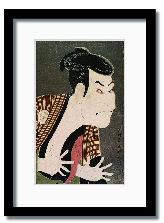 送料無料☆絵画☆東洲斎写楽☆額縁付き 送料無料☆絵画☆東洲斎写楽☆額縁付き
