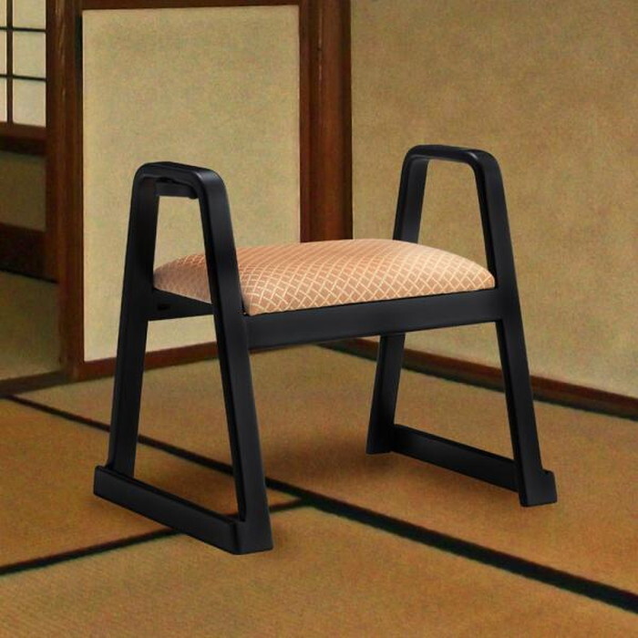 ハンドル付きスツール オレンジ グリーン W56×D43×H52×SH38 お座敷 法事 スタッキング スツール 和室 一人掛けスツール 料亭 旅館 神社 お寺 宴会 座敷 法事 和室用椅子 畳用椅子 和風 椅子 法事椅子 座敷椅子 完成品 azu-bc-111 当日発送  スツール イス