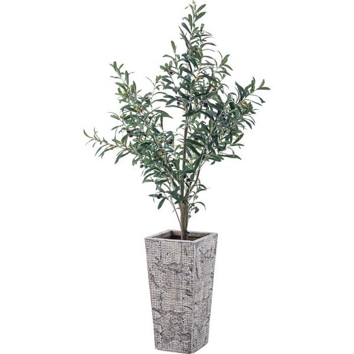 フェイクグリーン 観葉植物 オリーブ グリーン 約W44×D44×H152 フェイクグリーン 観葉植物 人工観葉植物 オリーブ 実 葉 造花 インテリア 癒し グリーン リーフ おしゃれ ガーデン 室内 飾り azu-grn-17 人工観葉植物 造花 人工観葉植物 花 観葉植物 ガー|家具・インテリアのジェンコ
