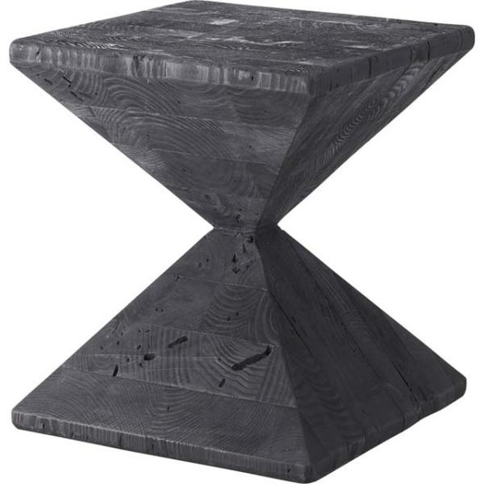 サイドテーブル ブラック W35×D35×H40 サイドテーブル スツール ディスプレイ 棚 古材 パイン 黒 ブラック インダストリアル シンプル モダン おしゃれ 木製 天然木 シック ナイトテーブル 椅子 ミニテーブル 花台 azu-hit-130 当日発送 サイドテーブル ナ|家具・インテリアのジェンコ