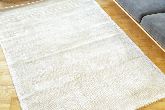 ラグ ハンドウィーブ ヴィスコース ROMO クリーム グレー グリーン ラスティック ミッドナイト 140x200cm rgm-r-romo-200 カーペット ラグ カーペット マット 北欧 モダン 家具 インテリア ナチュラル テイスト 新生活 オススメ おしゃれ|家具・インテリアのジェンコ