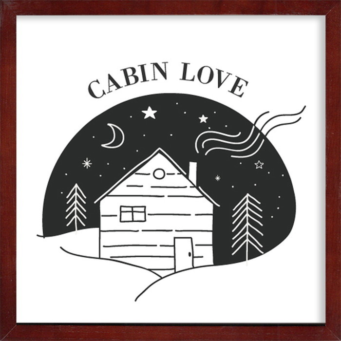 サイン フレーム キャビンラブ Sign fraem Cabin Love 270x270x20 snw-zsf-53427 アートパネル アートボード 壁紙 装飾フィルム 送料無料 北欧 モダン 家具 インテリア ナチュラル テイスト 新生活 オススメ おしゃれ 後払い