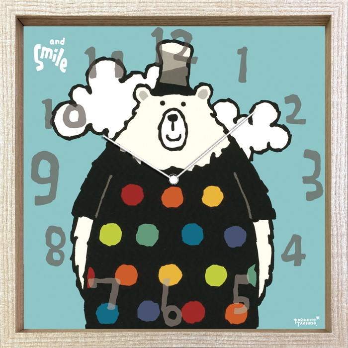 タクウチ ヨシヒト クロック クマ Yoshihito Takeuchi CLOCK クマ 320x320x55 snw-cac-53822 振り子時計 置き時計 掛け時計 送料無料 北欧 モダン 家具 インテリア ナチュラル テイスト 新生活 オススメ おしゃれ 後払い｜家具・インテリアのジェンコ