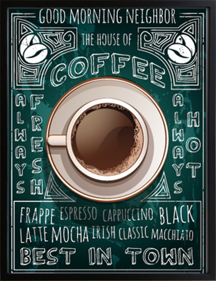 アートフレーム コーヒーハウス Art Frame The House of Coffe 525x725x30 snw-isf-52294 アートパネル アートボード 壁紙 装飾フィルム 送料無料 北欧 モダン 家具 インテリア ナチュラル テイスト 新生活 オススメ おしゃれ 後払い｜家具・インテリアのジェンコ