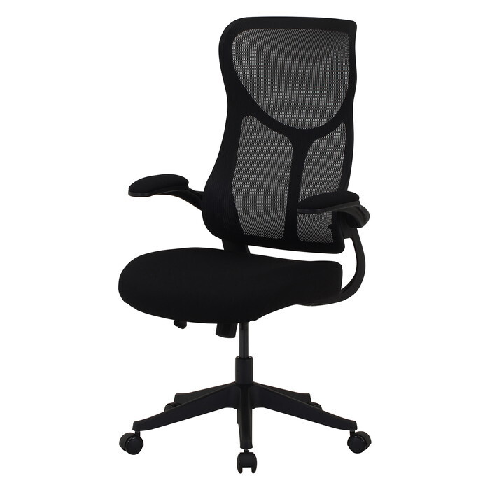 ハイバック メッシュチェア エアロ BK ブラック 組立品 W650×D660×H1070-1150mm 11.6kg fj-38620 ダイニングチェア イス チェア 送料無料 北欧 モダン 家具 インテリア ナチュラル テイスト 新生活 オススメ おしゃれ 後払い
