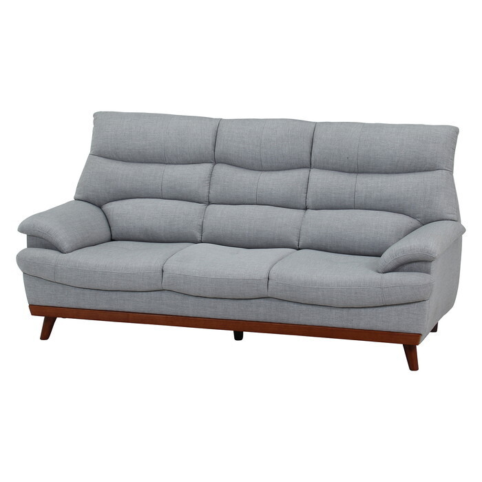ファブリックソファ 3P 腰らく グレー 完成品 一部取付 W1860×D890×H920mm fj-70241 ソファ ソファ ソファベッド 北欧 モダン 家具 インテリア ナチュラル テイスト 新生活 オススメ おしゃれ|家具・インテリアのジェンコ