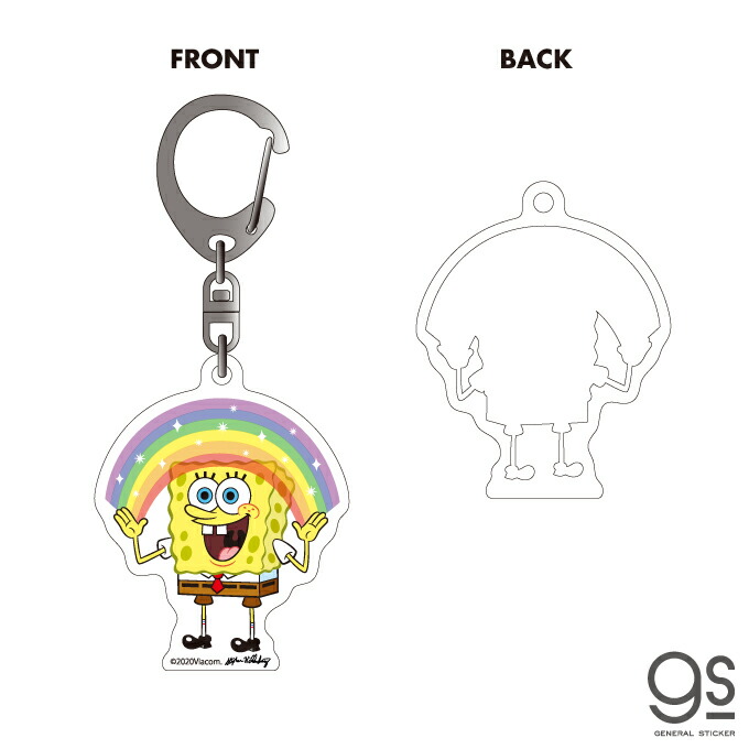 楽天市場 スポンジ ボブ アクリルキーホルダー Rainbow キャラクターグッズ アメリカ アニメ Spongebob Spo026 Gs 公式グッズ ゼネラルステッカー