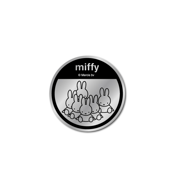 楽天市場 Miffy ミッフィー 集合 シルバー 鏡面タイプ キャラクターステッカー 絵本 イラスト かわいい こども うさぎ うさこちゃん 人気 Mif011 Gs 公式グッズ ゼネラルステッカー