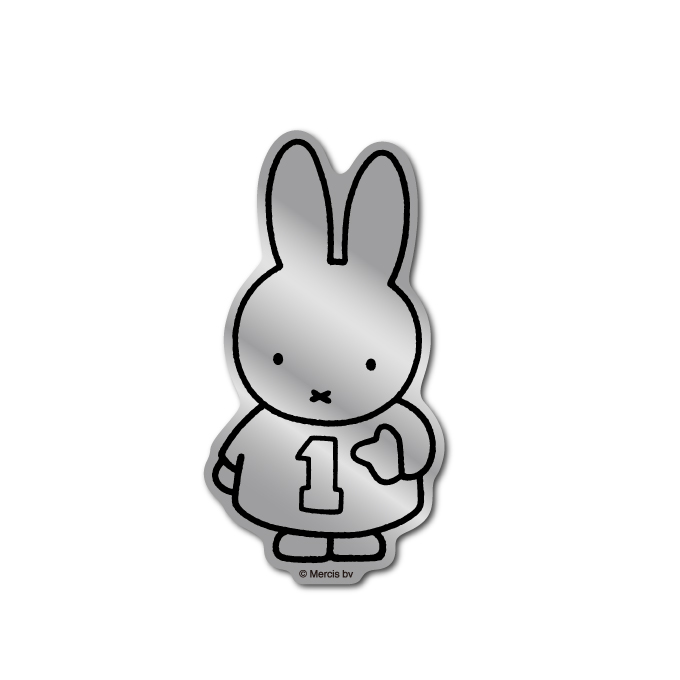 楽天市場 Miffy ミッフィー 1 シルバー 鏡面タイプ キャラクターステッカー 絵本 イラスト かわいい こども うさぎ うさこちゃん 人気 Mif013 Gs 公式グッズ ゼネラルステッカー