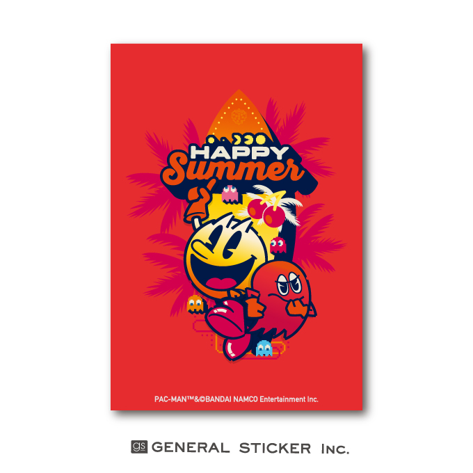楽天市場 パックマン ステッカー Pac Man Happy Summer ダイカット ゲーム キャラクター ライセンス商品 Lcs1086 Gs グッズ ゼネラルステッカー