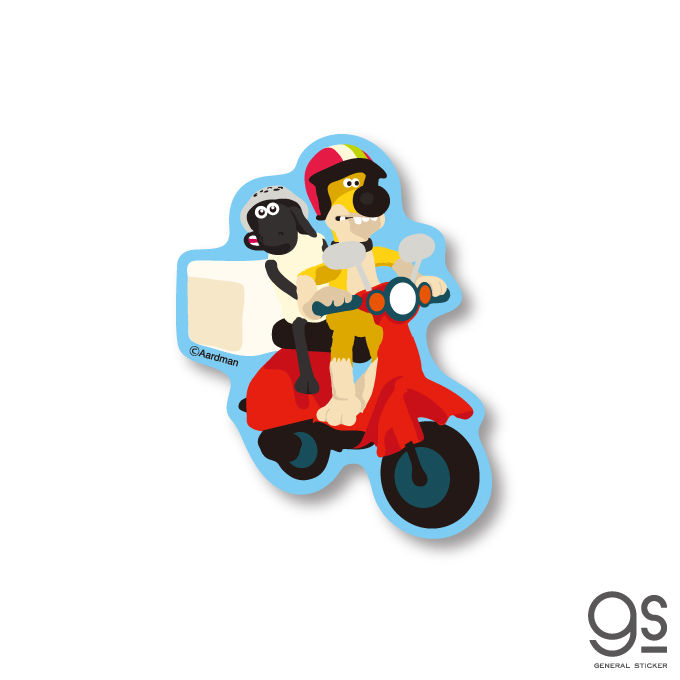 楽天市場 ひつじのショーン ミニステッカー バイク キャラクターステッカー クレイアニメ アニメーション Shaun Lcs1257 Gs 公式グッズ ゼネラルステッカー