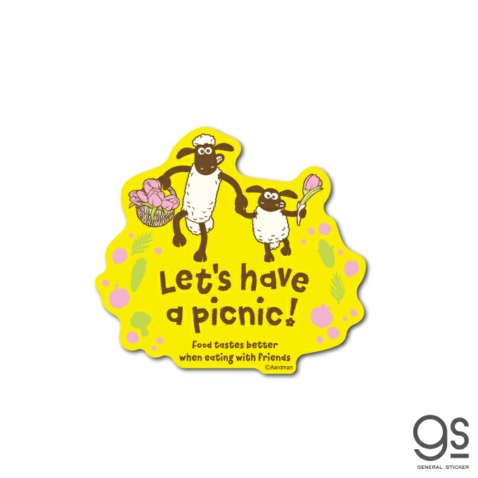 楽天市場 ひつじのショーン ピクニックシリーズ ショーン ティミー キャラクターステッカー クレイアニメ アニメーション Shaun Shaun01 Gs 公式グッズ ゼネラルステッカー