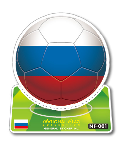 楽天市場 サッカーボールステッカー ロシア Russian Federation Nf001 スポーツステッカー ワールドカップ ゼネラルステッカー