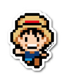 楽天市場 ピクセルワンピース ステッカー ルフィ 幼少期 ミニサイズ Opx028s One Piece ドット絵 グッズ ゼネラルステッカー