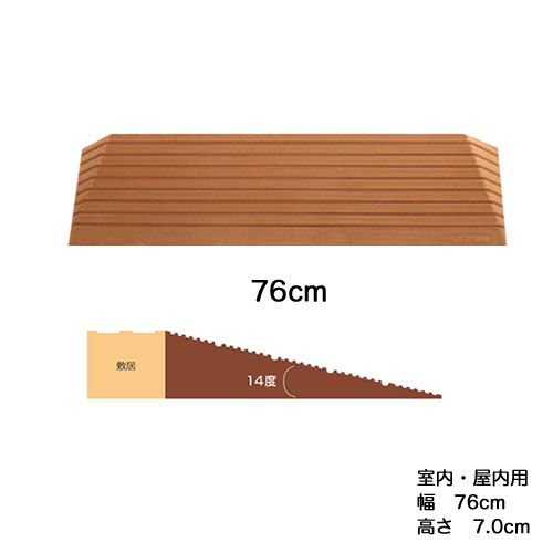 ［直送品］段差のり面 ダイヤスロープシンエイテクノDS76-70 幅76珊高さ7.0珊室内・屋内用段差取り止めるのり面［直送品以外と同梱不可］