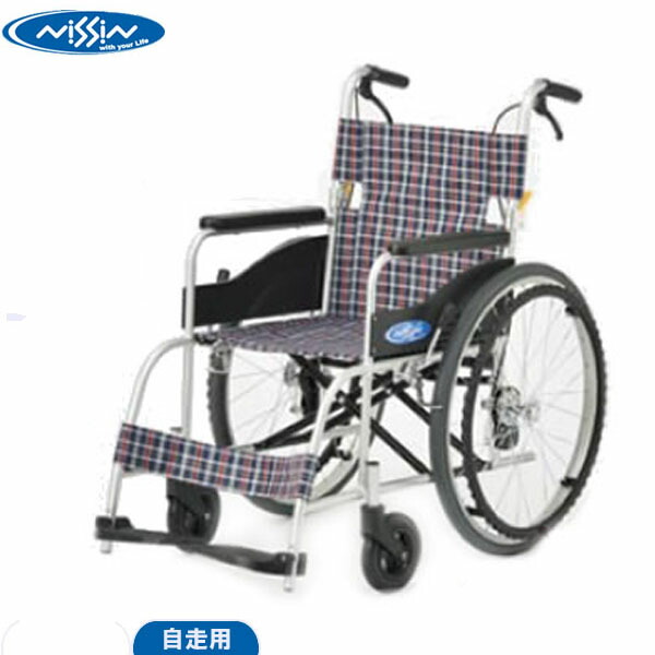【製造会社欠品の目的納期予定を組む：2026年4月中旬】日進医療器 自走用車いす NEO-1 ネオ一背折れ役立つこと 御手伝い打ち切り付 ノーパンクタイヤ車椅子 車イス貨物輸送無料送りとどける 代引っ張ること不可