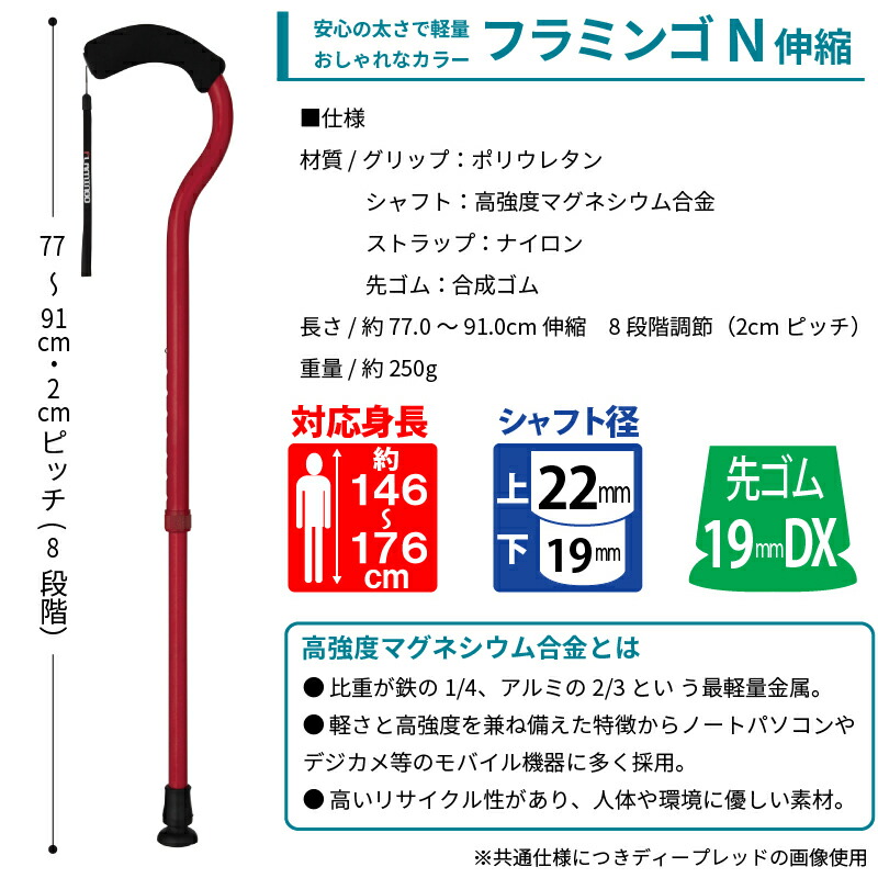 新品同様 変更 フラミンゴn フォレストグリーン 伸縮 キャンセル 返品不可 介護用品