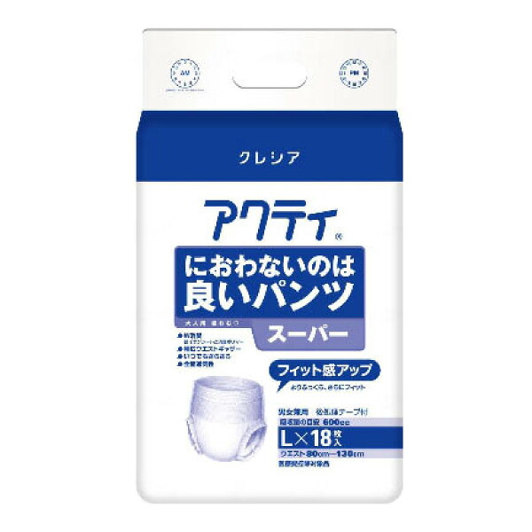 ［直送品］クレシア　Gにおわないのは良いパンツスーパー ケース L（18枚/4袋）［直送品以外と同梱不可］｜介護ストアげんき介　店