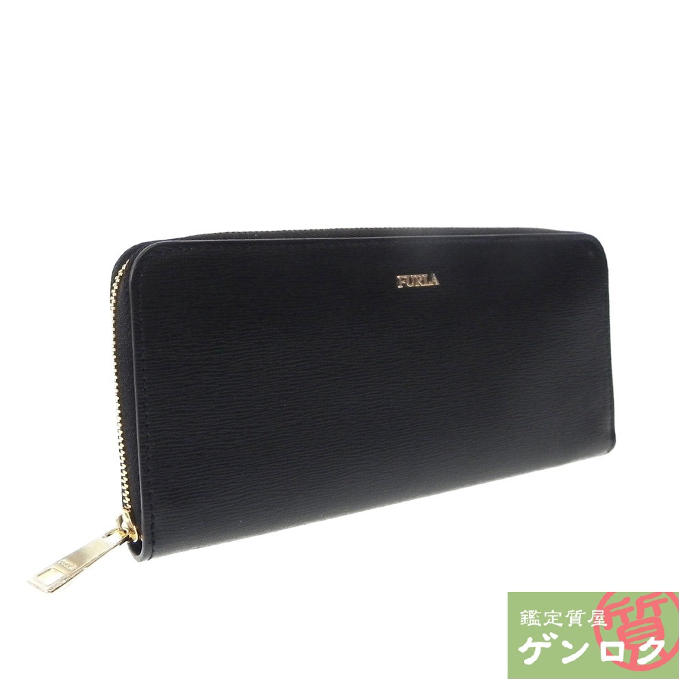 クリスマスツリー特価！ フルラ 長財布 レザー 黒 ブラック FURLA