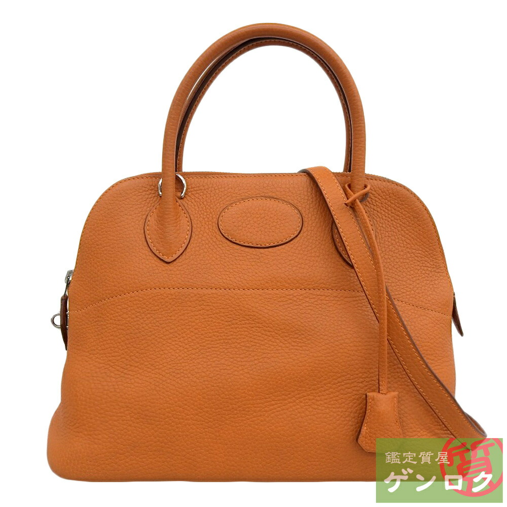 【中古】HERMES エルメス ボリード31 2WAY ハンドバッグ ショルダーバッグ オレンジ トリヨンクレマンス □H刻印(2004年) レディース【質屋】