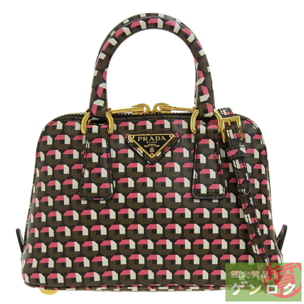 楽天市場】【プラダ】Prada サフィアーノ レザー 2way ハンドバッグ