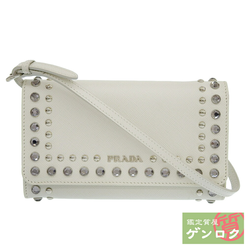 プラダ PRADA チェーンショルダーバッグ レザー レディース 楽天市場】プラダ PRADA ロゴ型押し チェーンショルダーバッグ