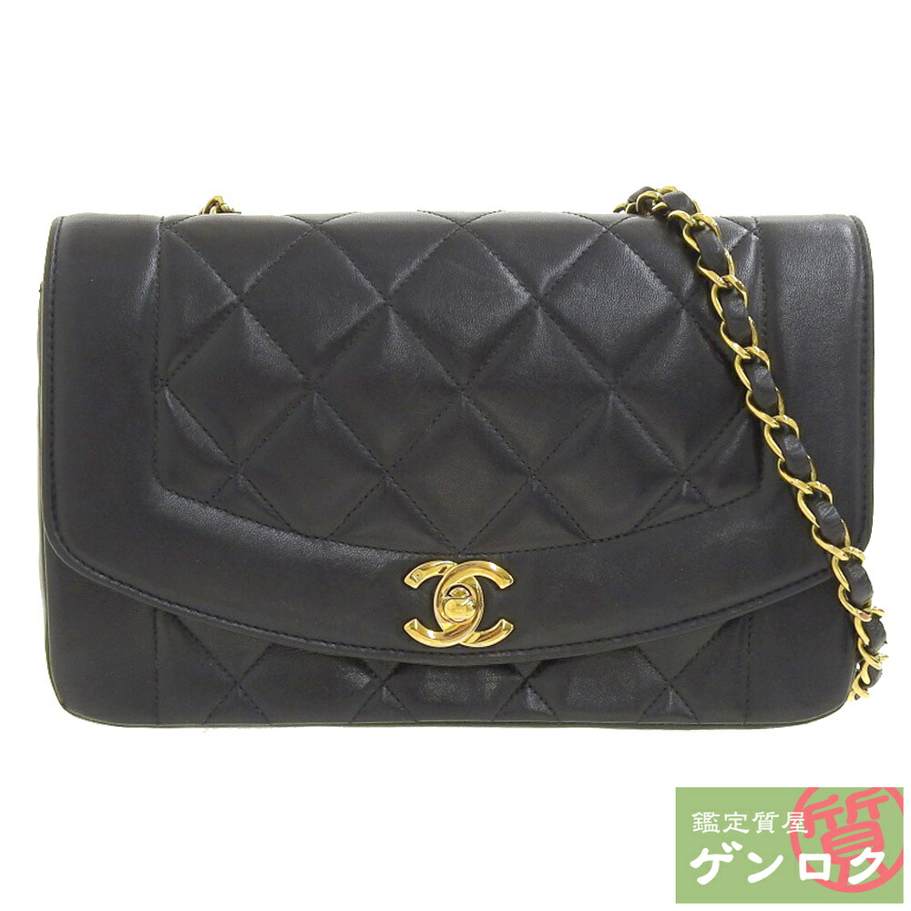シャネル ダイアナ マトラッセフラップチェーンショルダーバッグ 22 美品❣️黒 楽天市場】【中古】シャネル CHANEL マトラッセ チェーンショルダー