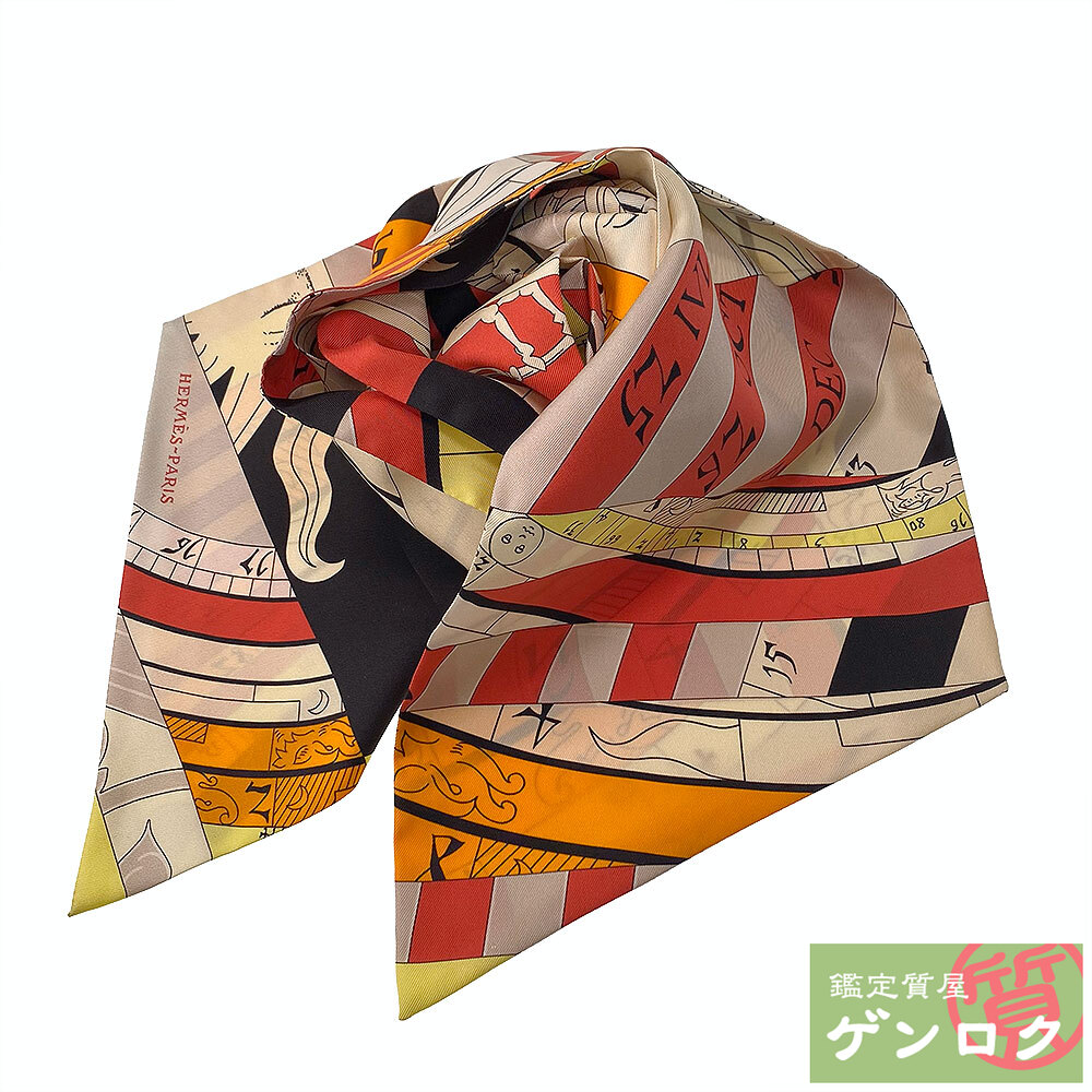 【新品】エルメス マキシ・ツイリー・カット エルメスマキシツイリー カット オレンジー/ブルー/ピンク