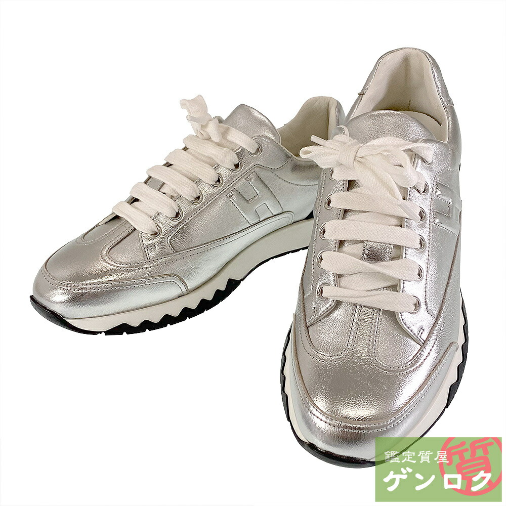 美品23.5エルメス スリッポン ローカット　レザー 革靴　ターボ　turbo 8378-1.jpg