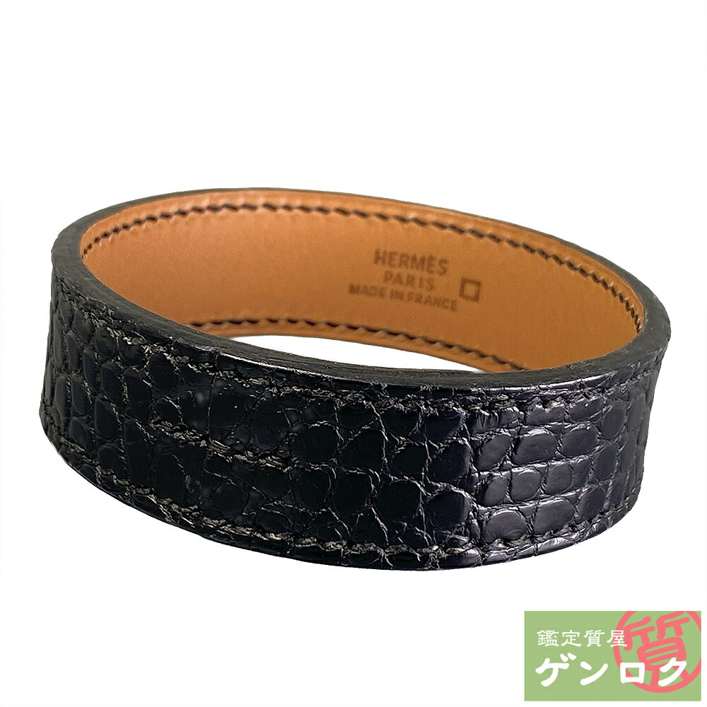 超美品　HERMES レザーメタルバングル パープル img_1809.jpg