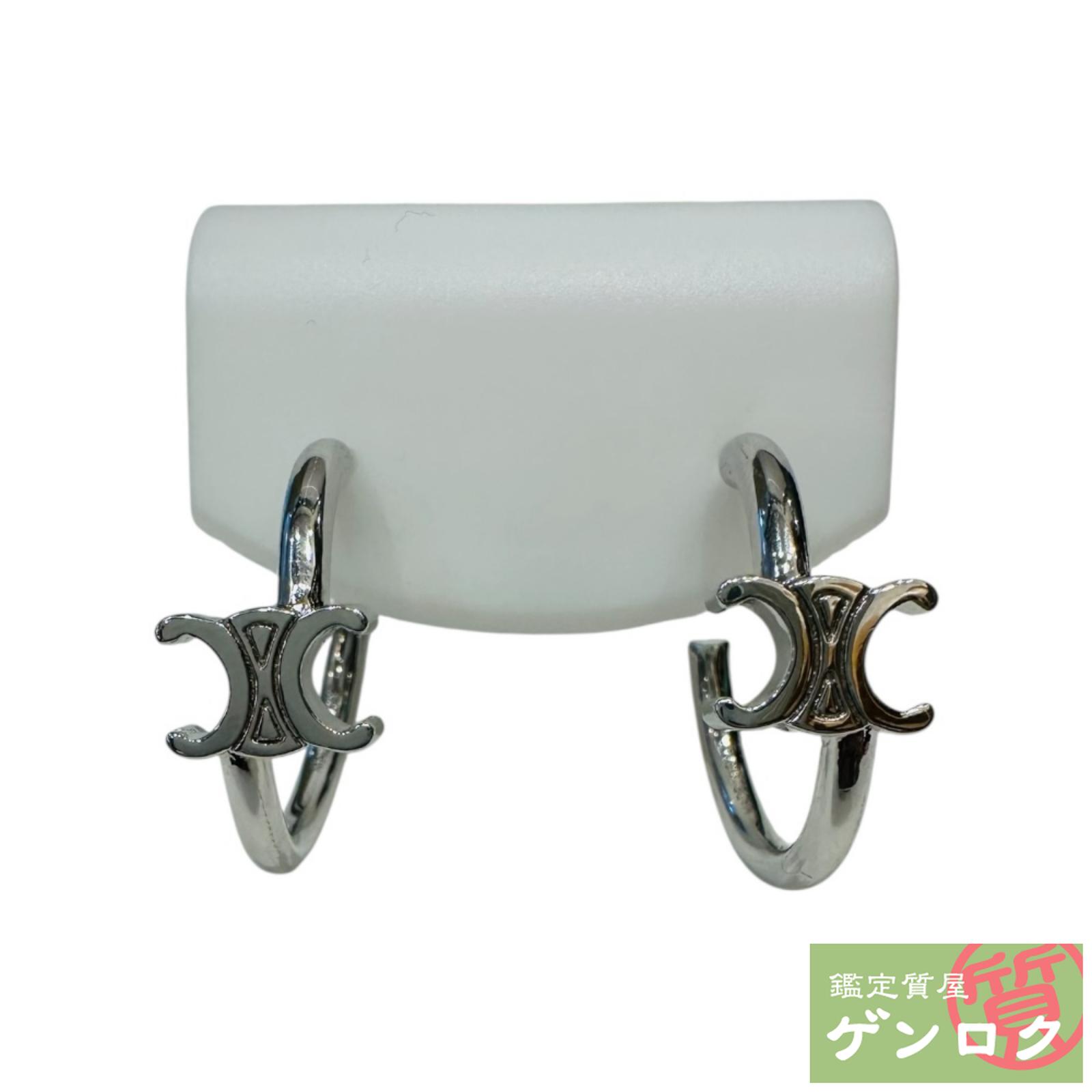 CELINE シルバー トリオンフ　ピアス 楽天市場】セリーヌ CELINE ピアス トリオンフ メタル シルバー