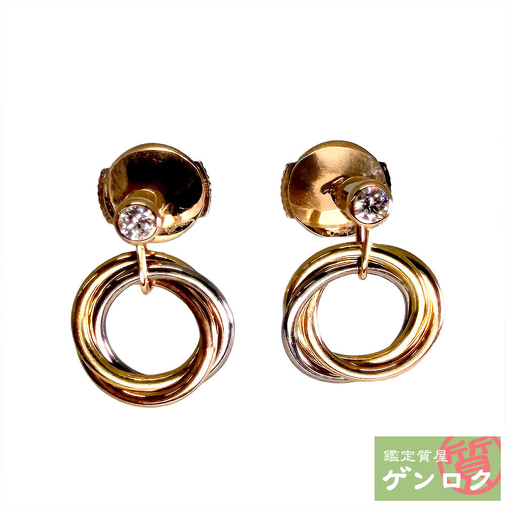 楽天市場】カルティエ Cartier トリニティ ピアス ダイヤモンド K18