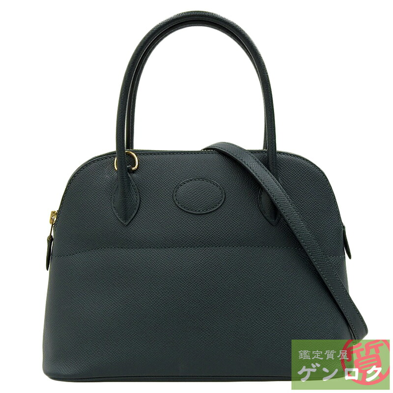 HERMES エルメス ボリード27 美品　A刻印 エルメス ボリード 27 ブルーインディゴ スイフト シルバー金具 A刻印