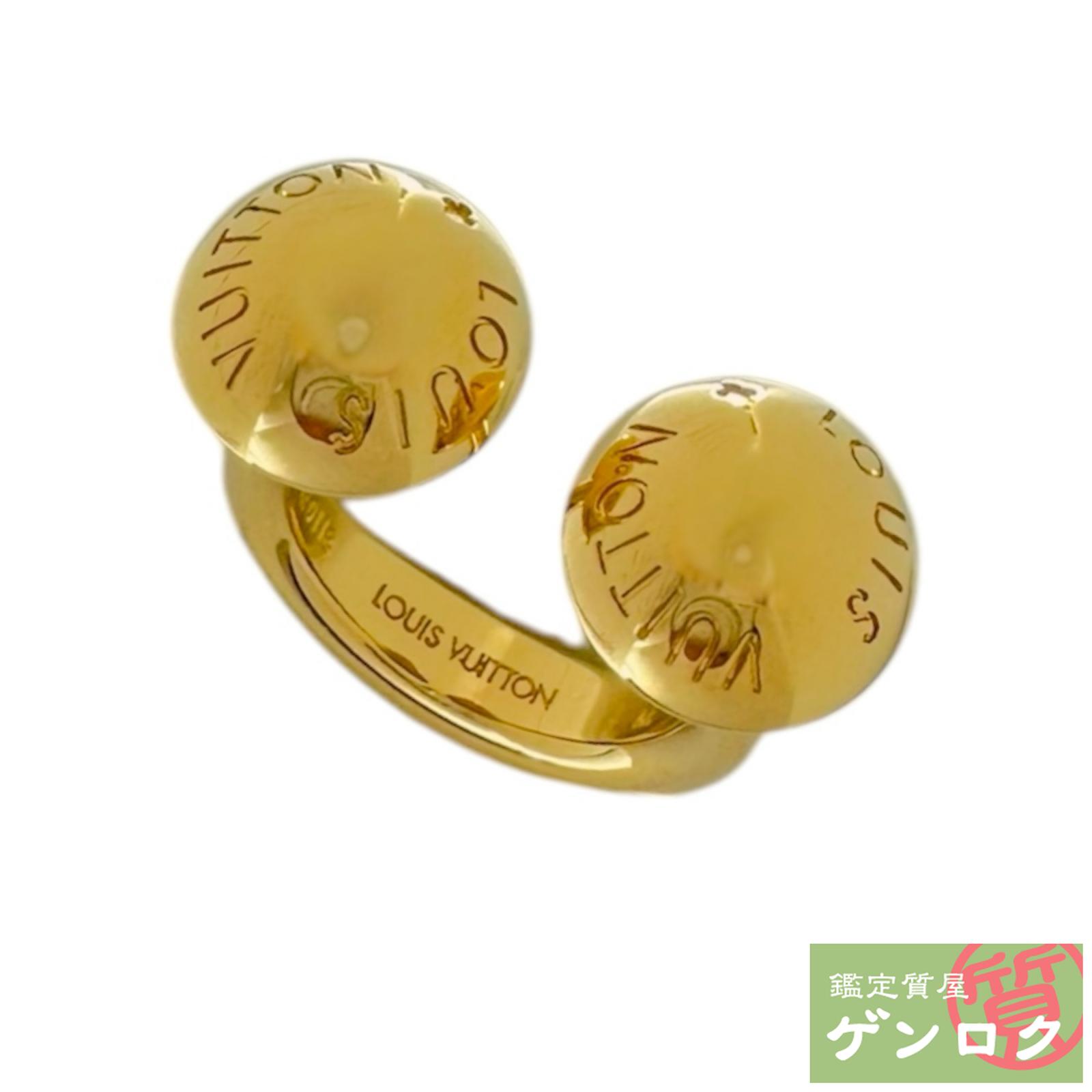 【中古】 ルイヴィトン バーグ スタッディーリング リング・指輪 M64899 ゴールド色 LOUIS VUITTON【質屋】【代引き手数料無料】