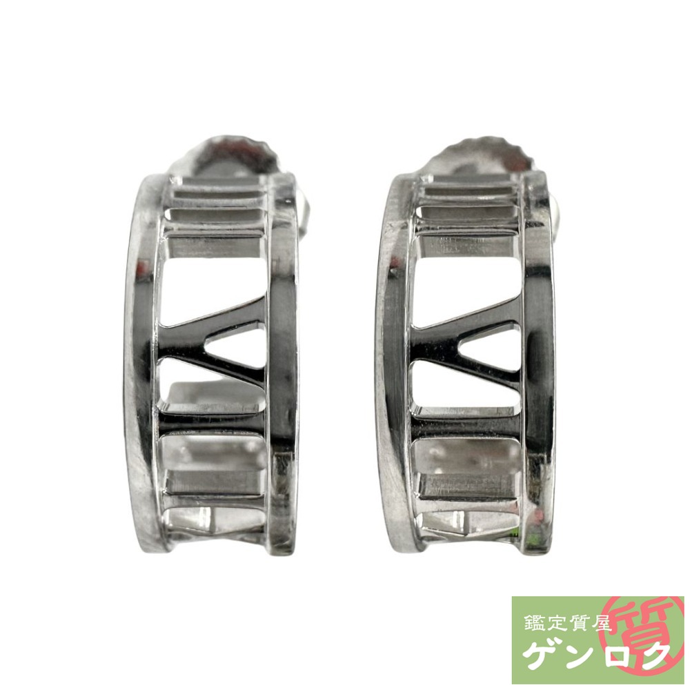 c721 超希少　ティファニー　アトラス　ワイドフープ　ピアス　750/925 c721 超希少 ティファニー アトラス ワイドフープ ピアス 750/925