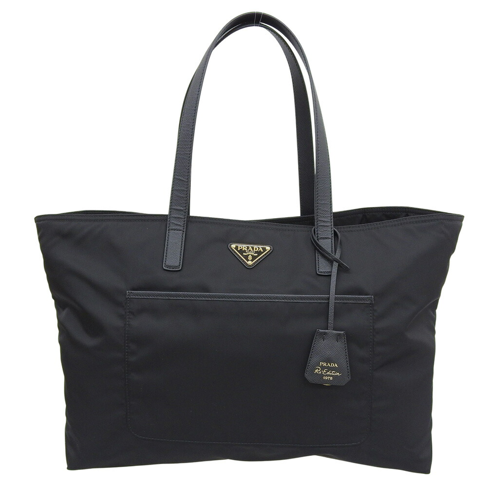 ［現行］プラダ　サフィアーノレザー トートバッグ　ビジネスバッグ　三角ロゴ 23AW】新作 サフィアーノレザー トートバッグ ◇プラダ◇人気 (PRADA