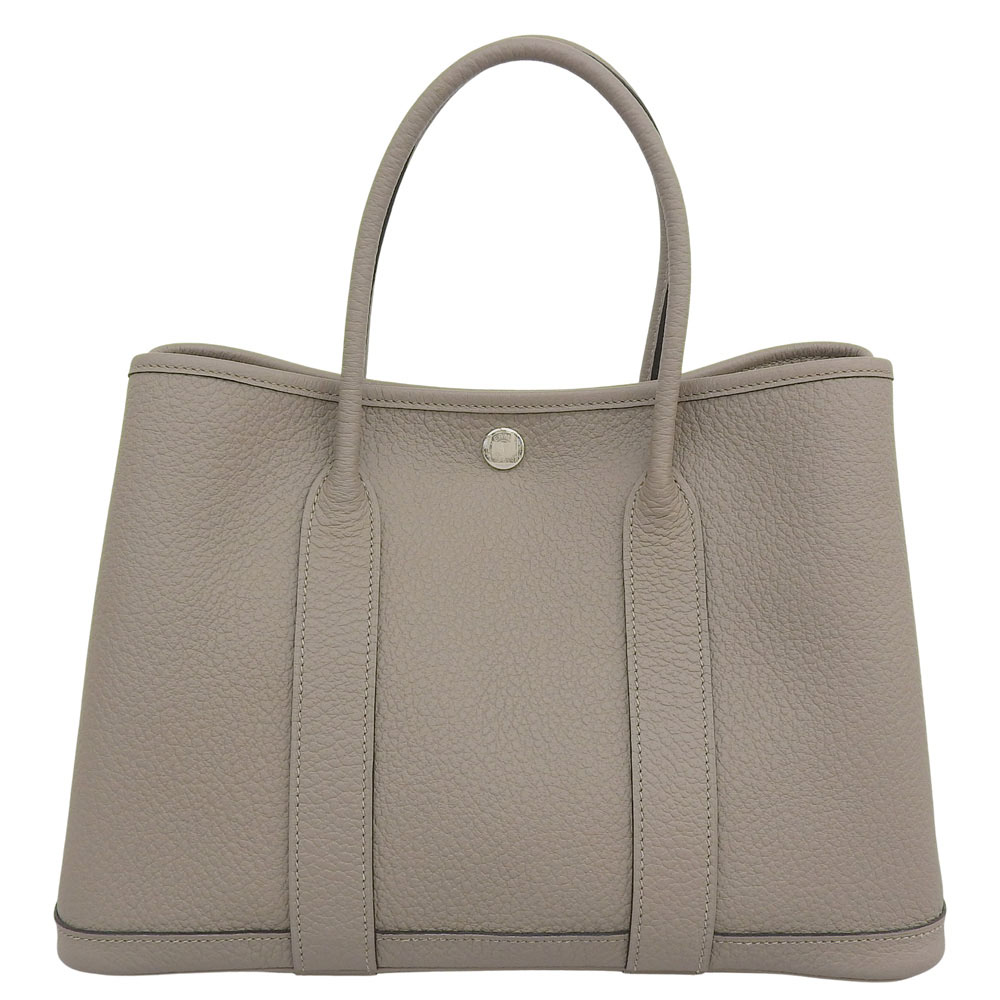 【中古】 エルメス ガーデンパーティTPM ハンドバッグ A刻印(2017年) グリアスファルト HERMES【質屋】【代引き手数料無料】