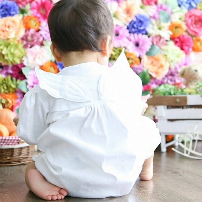 楽天市場 天使のロンパース 2wayドレス 出産祝い ベビーギフト エンゼル ベビーウェア ベビー服 セレモニーベビードレス 新生児 6ヶ月 1歳 誕生日 プレゼント ベビーシャワー 日本製 男の子 女の子 お宮参り 退院着 百日祝い ホワイト 綿 50cm 60cm 70cm 80cm 白 綿 長袖