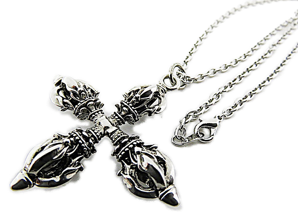 楽天市場】手彫り 天然水晶 五鈷杵（ヴァジュラ）ネックレス｜密教法具